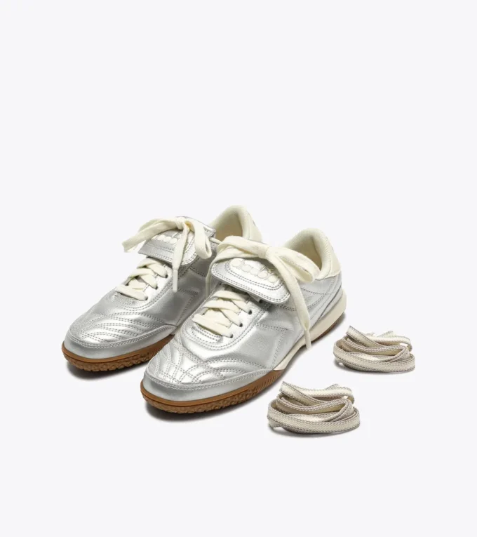 Adidași Gold Indoor Metallic Terrace din piele laminată