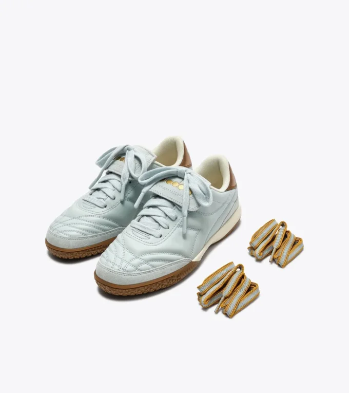 Gold Indoor Metal Adidași din piele în stil terrace Gold Indoor Metal Adidași din piele în stil terrace