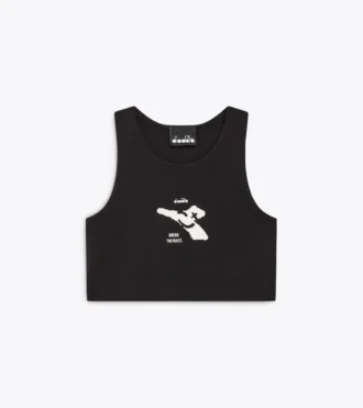 Jg. Crop Top Smile Logo T-shirt cropped logo – Fete