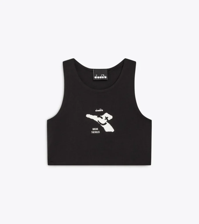 Jg. Crop Top Smile Logo T-shirt cropped logo – Fete
