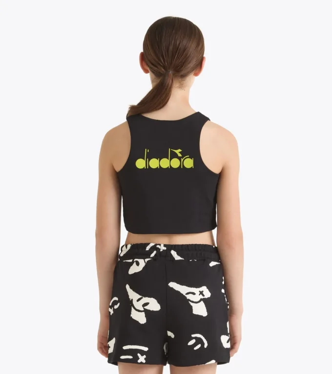 Jg. Crop Top Smile Logo T-shirt cropped logo – Fete