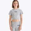 Jg. Crop Top Tape Crop top cu nervuri – Fete Jg. Crop Top Tape Crop top cu nervuri – Fete