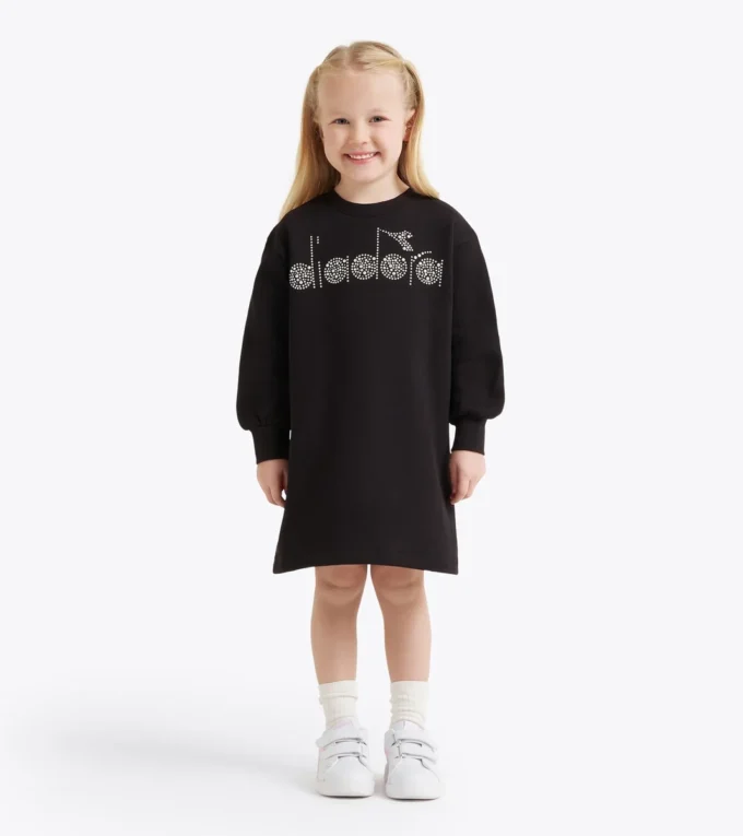 Jg. Dress Rhinestone Td Rochie căptușită cu fleece – Fete Jg. Dress Rhinestone Td Rochie căptușită cu fleece – Fete
