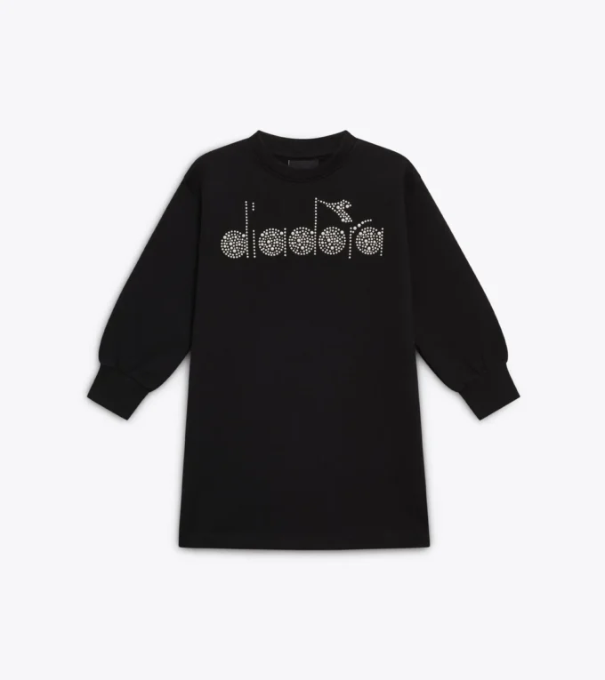 Jg. Dress Rhinestone Td Rochie căptușită cu fleece – Fete Jg. Dress Rhinestone Td Rochie căptușită cu fleece – Fete
