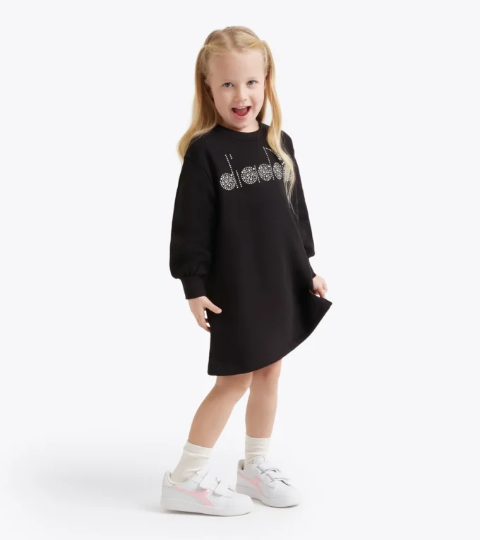 Jg. Dress Rhinestone Td Rochie căptușită cu fleece – Fete Jg. Dress Rhinestone Td Rochie căptușită cu fleece – Fete