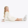 Jg. Dress Rhinestone Td Rochie căptușită cu fleece – Fete