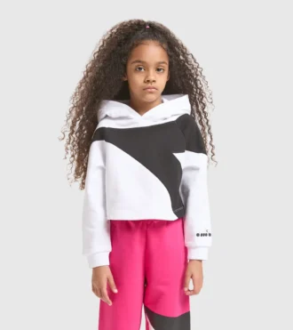Jg.Hoodie Crop Power Logo Hanorac sport din bumbac – Fete