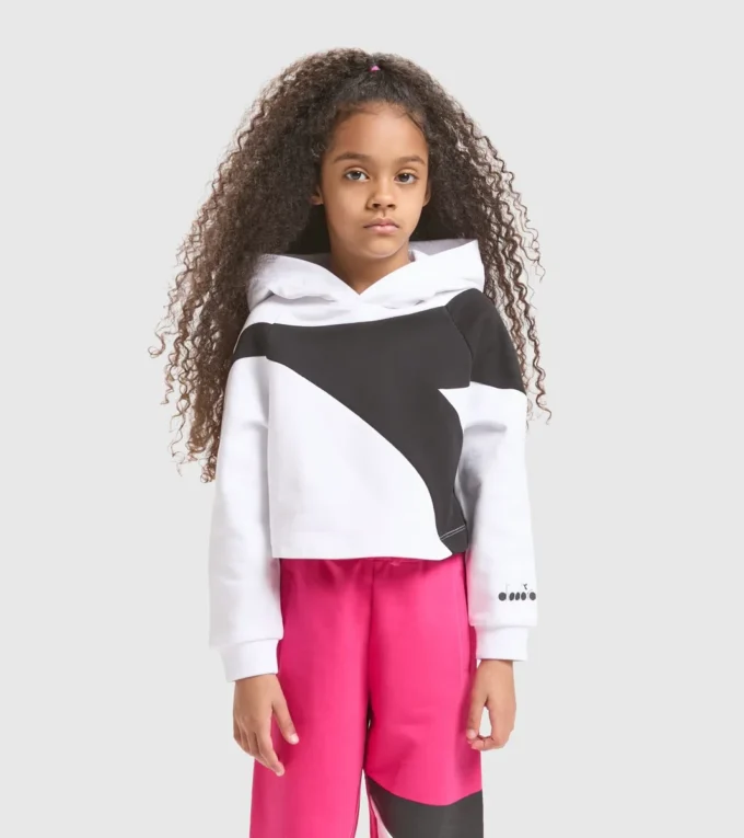 Jg.Hoodie Crop Power Logo Hanorac sport din bumbac – Fete Jg.Hoodie Crop Power Logo Hanorac sport din bumbac – Fete