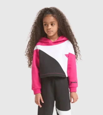 Jg.Hoodie Crop Power Logo Hanorac sport din bumbac – Fete