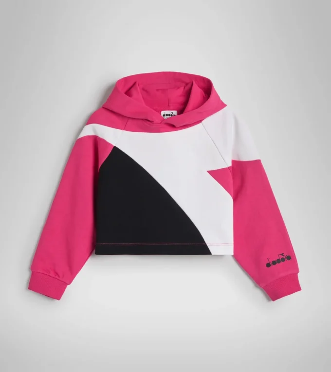 Jg.Hoodie Crop Power Logo Hanorac sport din bumbac – Fete Jg.Hoodie Crop Power Logo Hanorac sport din bumbac – Fete