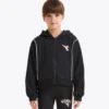 Jg. Hoodie Fz Hanorac cu logo – Croială normală – Fete