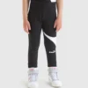 Jg.Leggings Power Logo Colanți sport din bumbac elastic cu textură terry – Fete Jg.Leggings Power Logo Colanți sport din bumbac elastic cu textură terry – Fete
