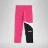 Jg.Leggings Power Logo Colanți sport din bumbac elastic cu textură terry – Fete Jg.Leggings Power Logo Colanți sport din bumbac elastic cu textură terry – Fete