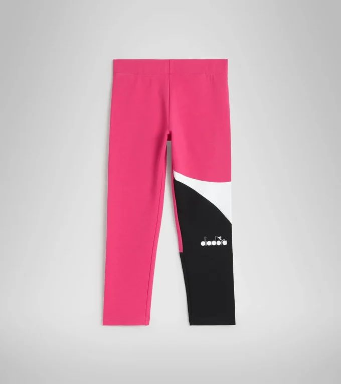 Jg.Leggings Power Logo Colanți sport din bumbac elastic cu textură terry – Fete Jg.Leggings Power Logo Colanți sport din bumbac elastic cu textură terry – Fete