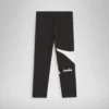 Jg.Leggings Power Logo Colanți sport din bumbac elastic cu textură terry – Fete Jg.Leggings Power Logo Colanți sport din bumbac elastic cu textură terry – Fete