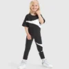 Jg.Leggings Power Logo Colanți sport din bumbac elastic cu textură terry – Fete Jg.Leggings Power Logo Colanți sport din bumbac elastic cu textură terry – Fete