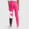 Jg.Leggings Power Logo Colanți sport din bumbac elastic cu textură terry – Fete Jg.Leggings Power Logo Colanți sport din bumbac elastic cu textură terry – Fete
