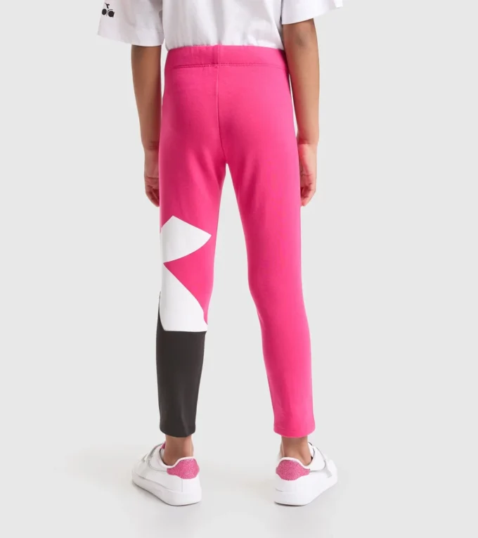 Jg.Leggings Power Logo Colanți sport din bumbac elastic cu textură terry – Fete Jg.Leggings Power Logo Colanți sport din bumbac elastic cu textură terry – Fete