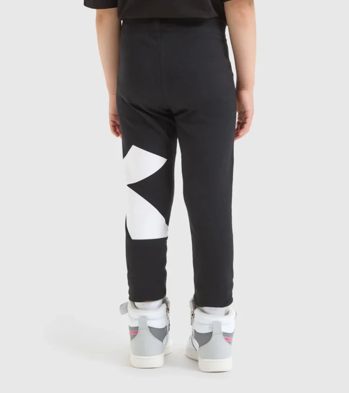 Jg.Leggings Power Logo Colanți sport din bumbac elastic cu textură terry – Fete Jg.Leggings Power Logo Colanți sport din bumbac elastic cu textură terry – Fete