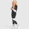 Jg.Leggings Power Logo Colanți sport din bumbac elastic cu textură terry – Fete Jg.Leggings Power Logo Colanți sport din bumbac elastic cu textură terry – Fete