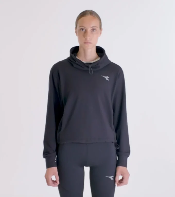 L. Jersey Pullover Hoodie Run Crew Hanorac din jersey pentru după antrenament L. Jersey Pullover Hoodie Run Crew Hanorac din jersey pentru după antrenament