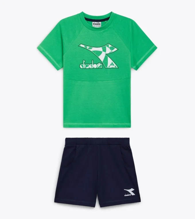 Setul Jb. Set Ss Riddle Set sport – Tricou și pantaloni scurți – Băieți Setul Jb. Set Ss Riddle Set sport – Tricou și pantaloni scurți – Băieți
